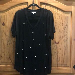 Pearl studded tee